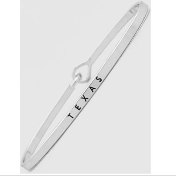 Posh Chronicles Jewelry - *3 FOR $25* TEXAS ENGRAVED BANGLE BRACELET